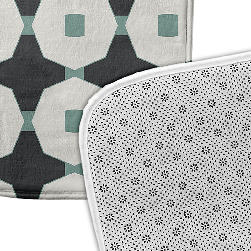 Tapis de bain GGG, L 17 po x L 24 po, Gris