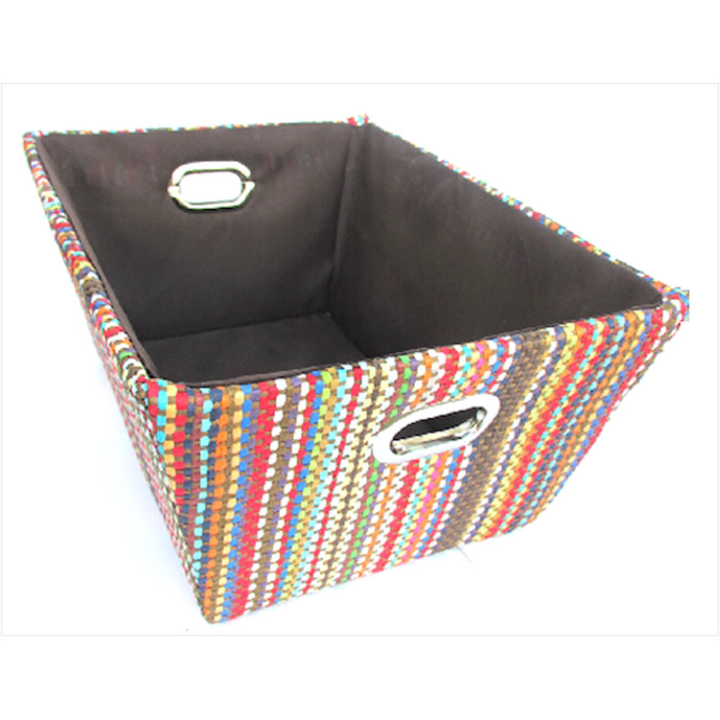 Panier à corde rectangulaire en papier