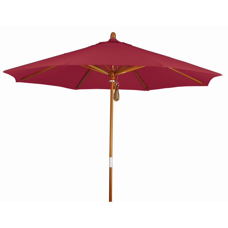Parasol de marché octogonal 7,5 'x 7,5' Manon, Toile Sunbrella® rouge Jockey
