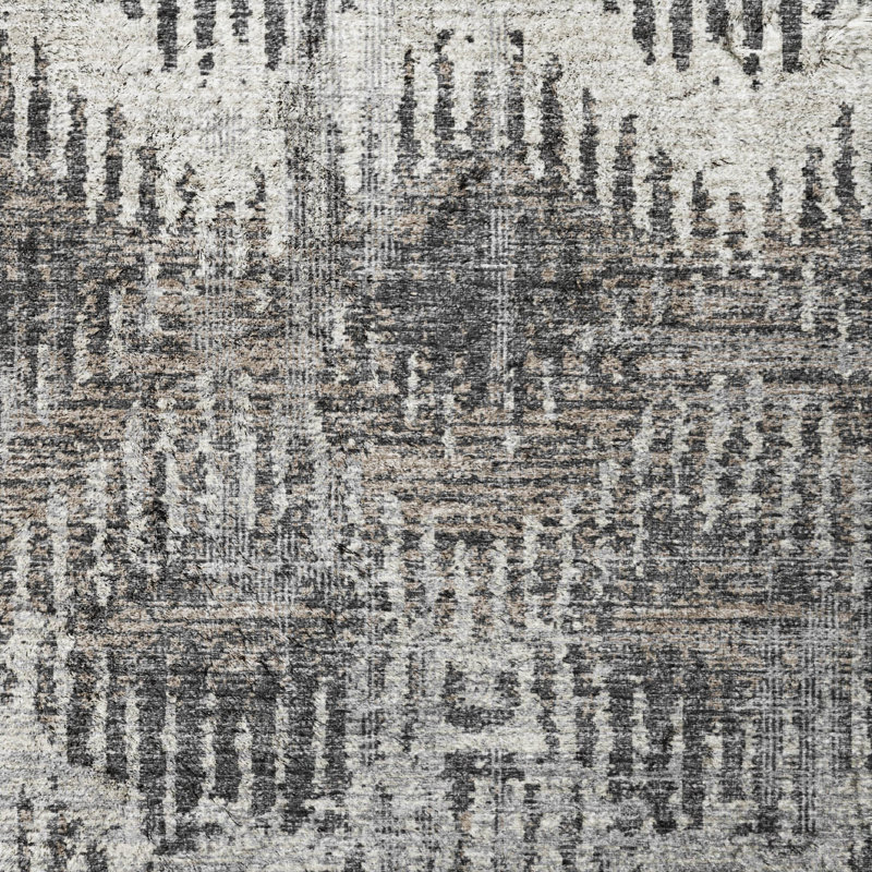 Premium Machine Washable Dream Shag ADS80 Abstract Chevron Rug, 8' x 10', Shadow