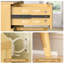 Commode 9 tiroirs cannelée en bois