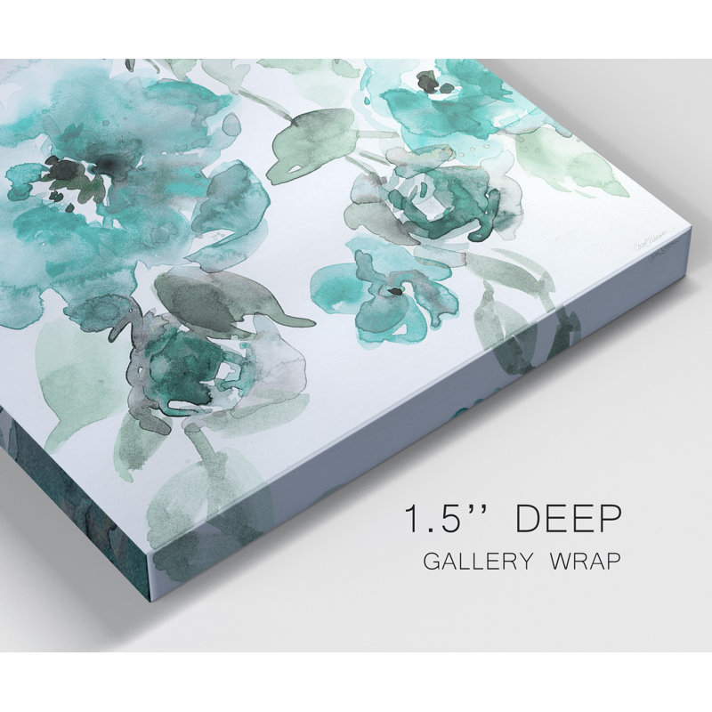 Belle's Blue I - Ensemble de 2 reproductions d'art sur toile tendue, H 10 po x l 10 po x P 1 po
