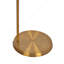 Zenith Offset Brass Base Floor Lamp With Drum-Shaped Linen Shade