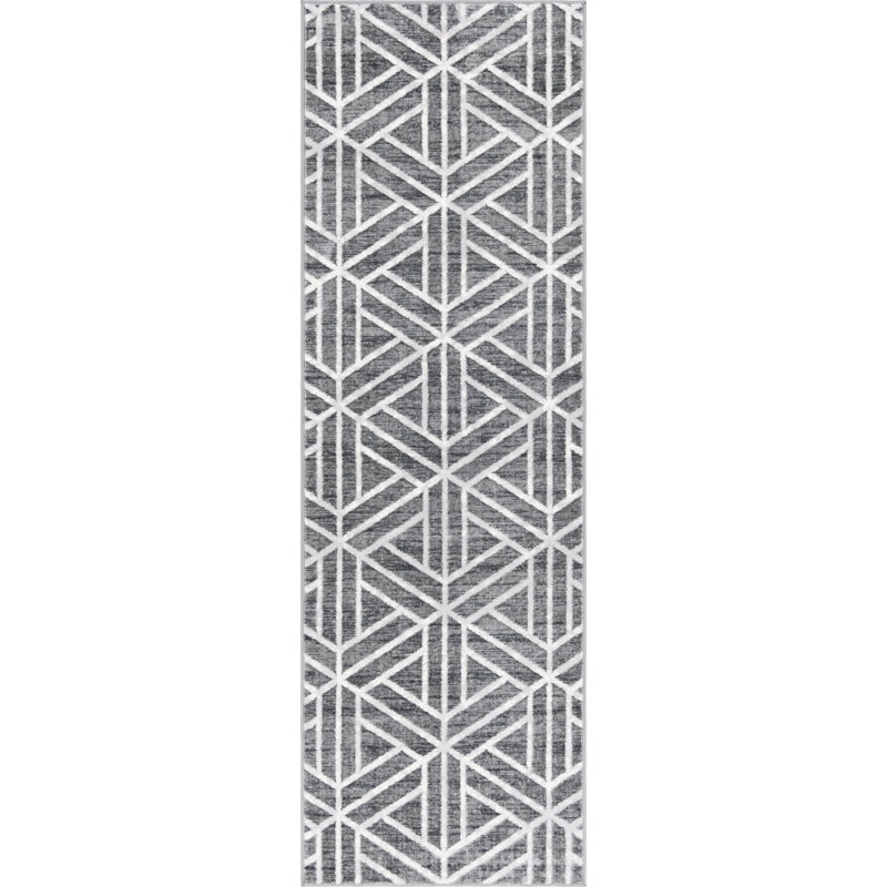 Quercioli Geometric Indoor Rug, Runner 3' x 10'