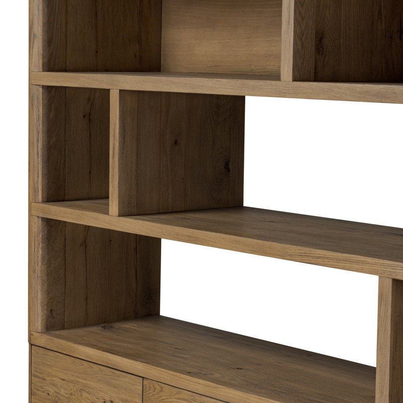 Hecate Bookcase Storage Bookcase, Worn Oak