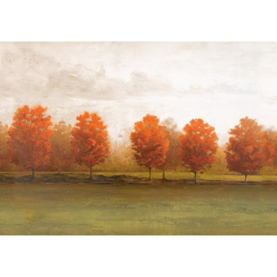 Golden Trees 2 - Wrapped Canvas Painting
