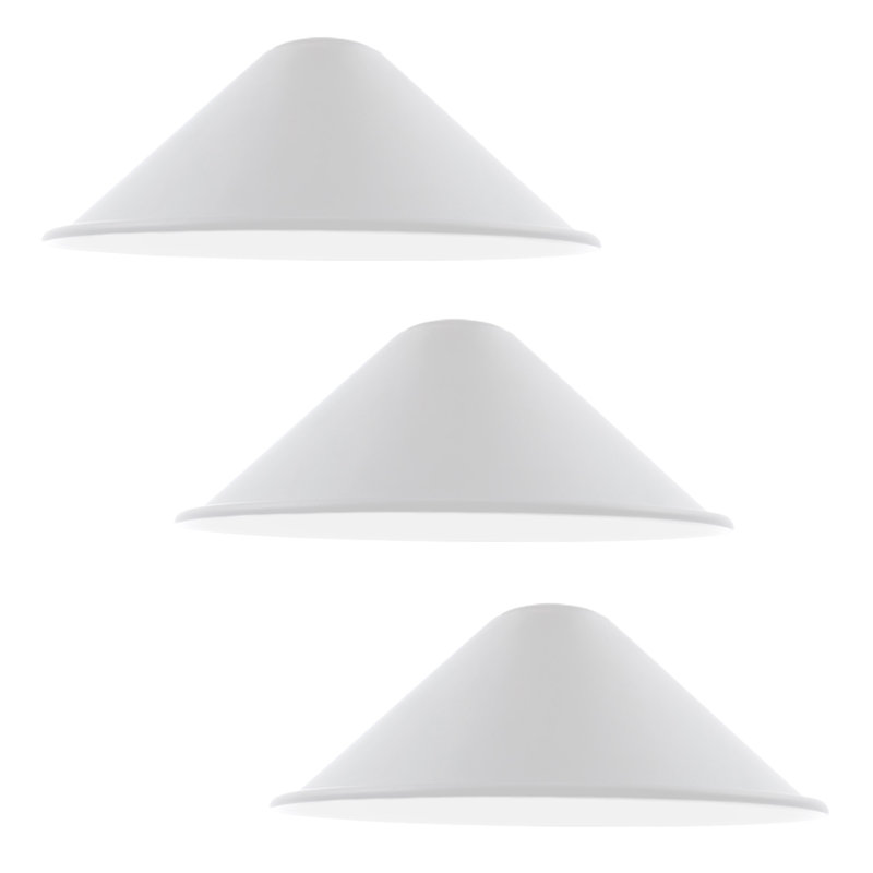 Veltri 10cm H Metal Cone Shape Pendant Shade ( Uno ), White