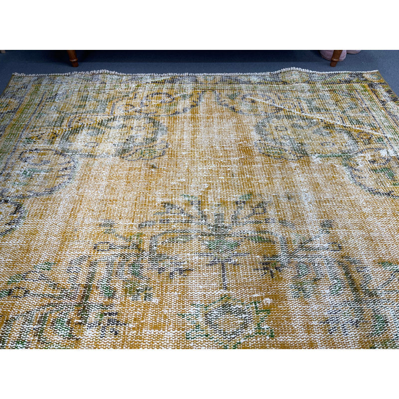 Tapis jaune en laine 59,109,4 po