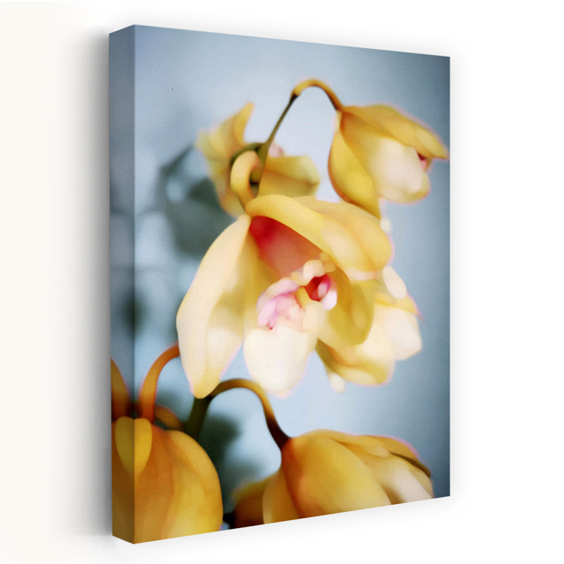 Art contemporain, art abstrait, orchidée, nature, tropical, H 24 po x l 16 po