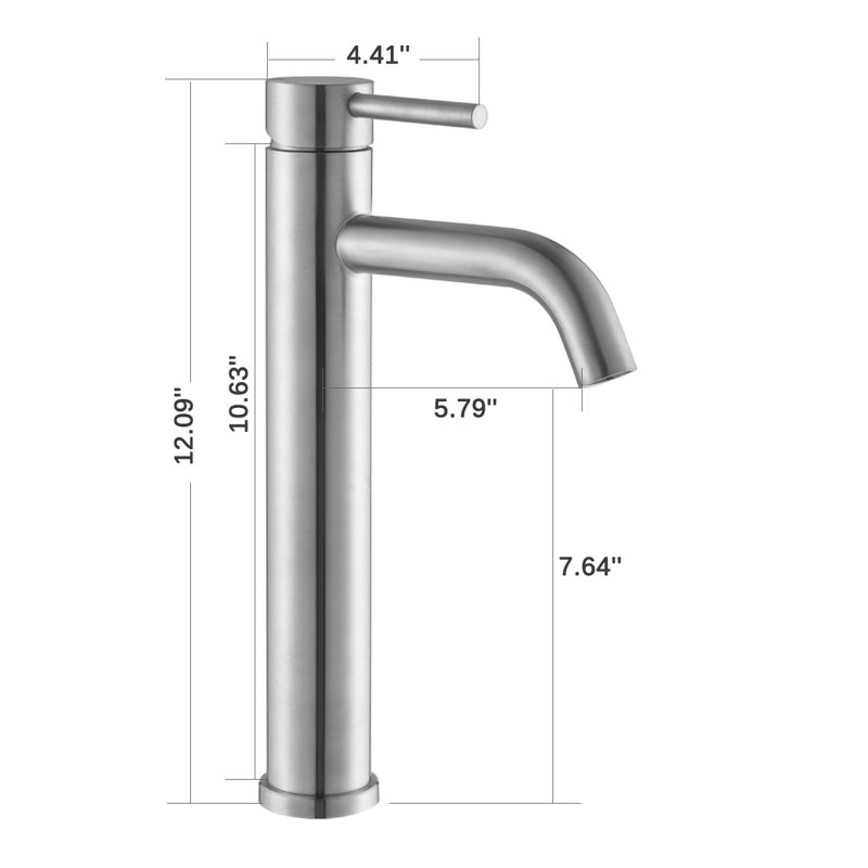 Single-Hole Single-handle Bathroom Faucet, White