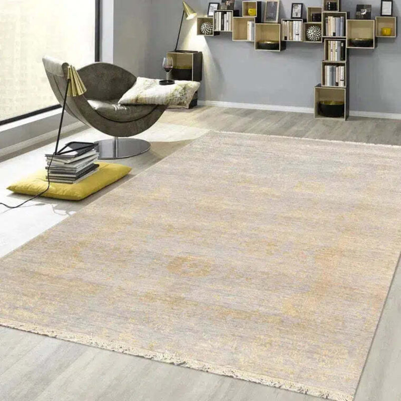 Canvello Transitional Hand Knotted Bsilk & Wool Area Rug - 9' X 11'10"