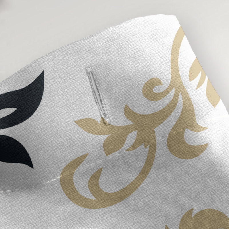 Rideau de douche New Orleans Football Baroque, Blanc/brun/noir