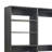 Dee Modular Closet System, 2 Clothing Racks, 6 Shelves, Dark Gray Wood