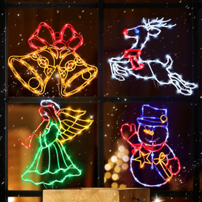 Christmas Decorations - 16" Christmas Window Silhouette Lights