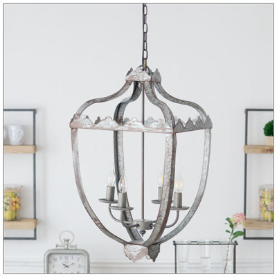 Lustre géométrique en fer 4 lumières Chadha