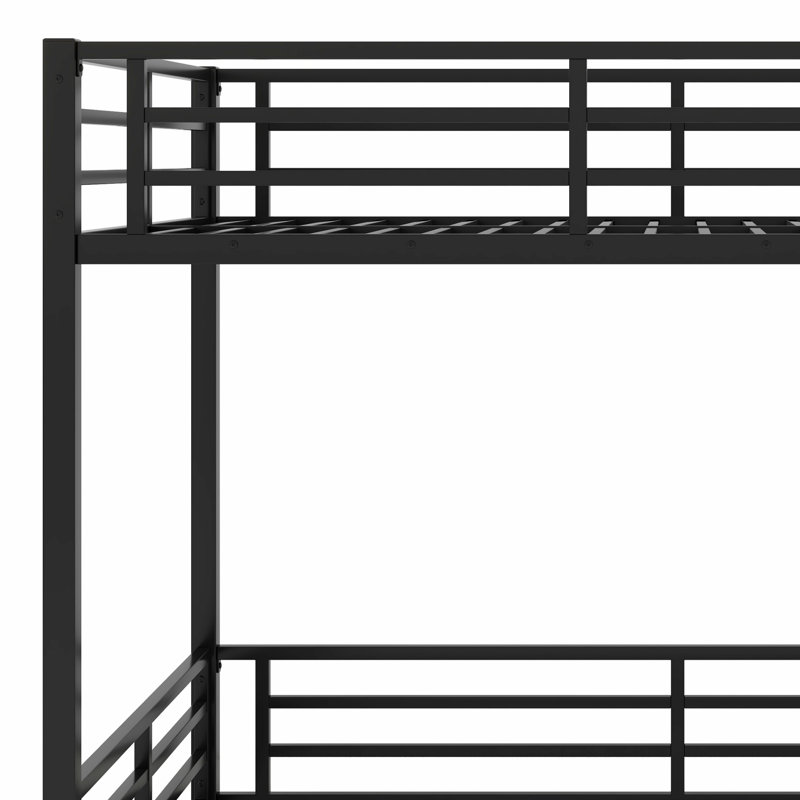 Metal Bunk Bed, Extra-Long Full Over Extra-Long Full