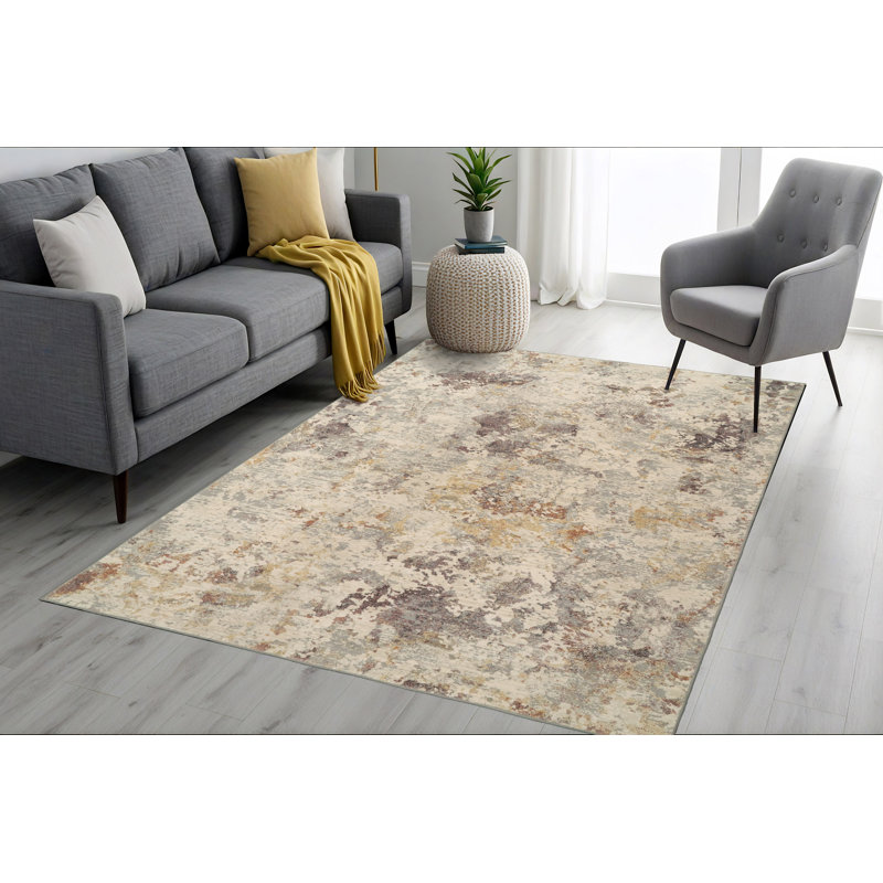 Maurin Abstract Indoor Rug, Rectangle 5'3" x 7'7"