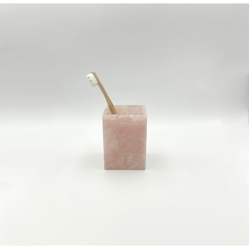 Rose Quartz Brush Holder