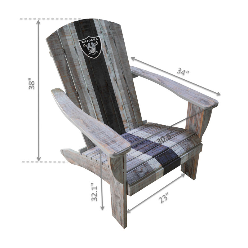 Wood Outdoor Adirondack Chair, Oakland Raiders