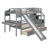 Jeoffrey Twin Over Twin Bunk Bed with Build-In Desk with Built-In Stairs-1280775047