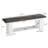 47" Farmhouse Entryway Shoe Bench With Cushion, Wooden End Of Bed Bench With Storage Shelf