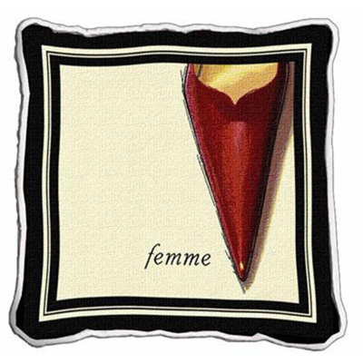 Housse de coussin décoratif 17 po femme stiletto