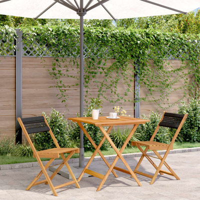 Magruder 2 - Person Wood Patio Dining Set with Square Table