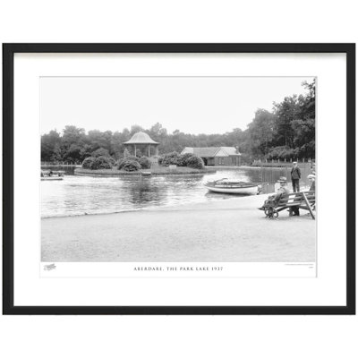 Aberdare, The Park Lake 1937 by Francis Frith - Single Picture Frame Print