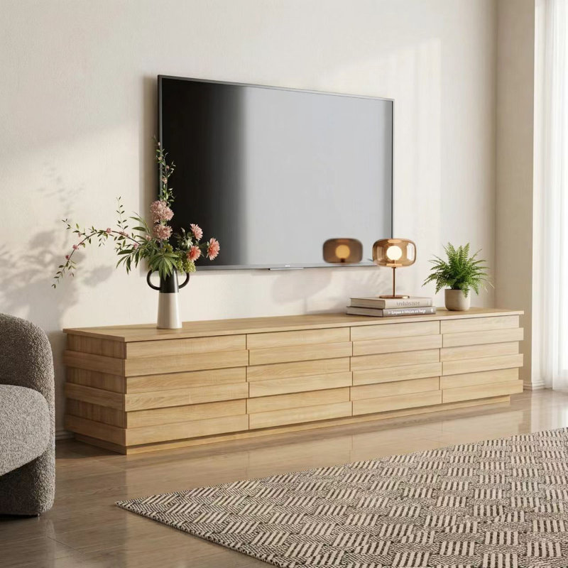78.7" Wide Modern Media Console Cabinet With 4 Drawers