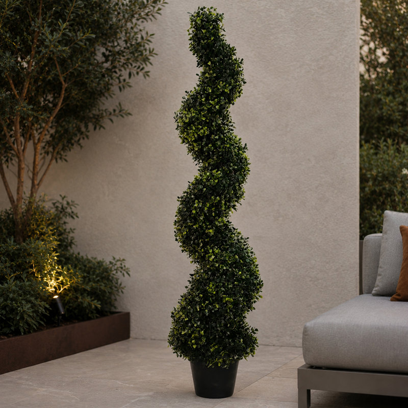 120cm Faux Boxwood Tree in Pot Liner