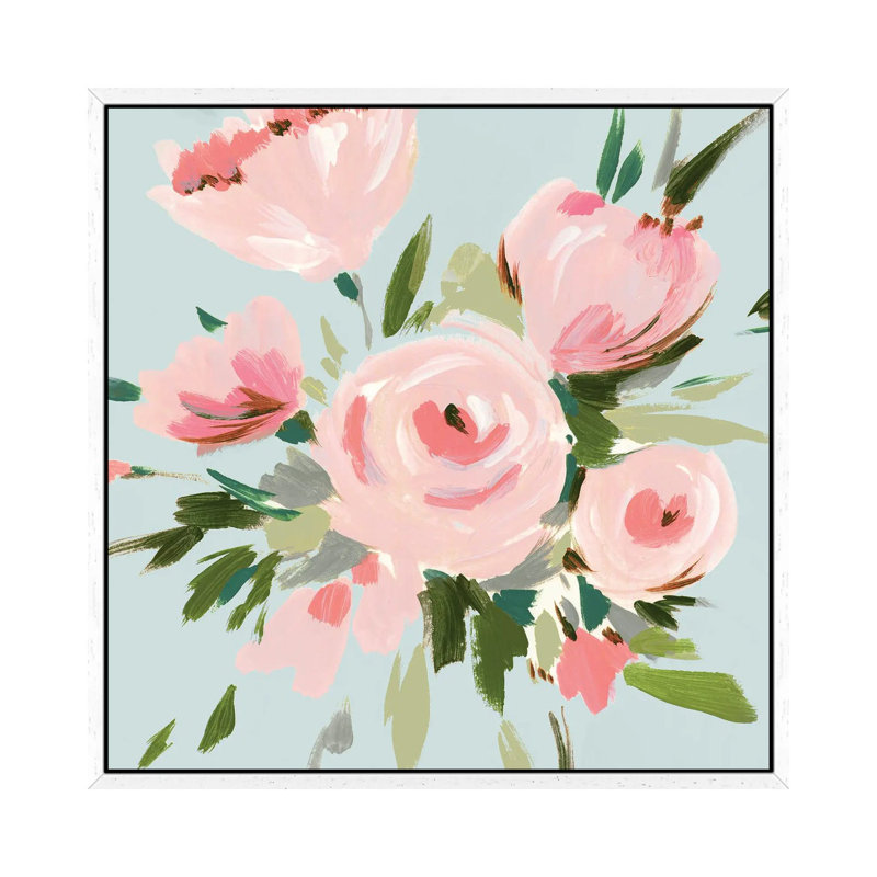 Pink Inspiration I by Isabelle Z - Painting on Canvas, White Framed, 66.04 cm H x 66.04 cm W
