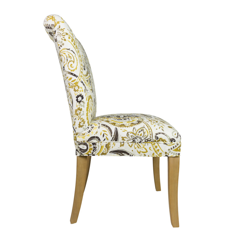 14'' H Tufted Cotton Upholstered Side Chair