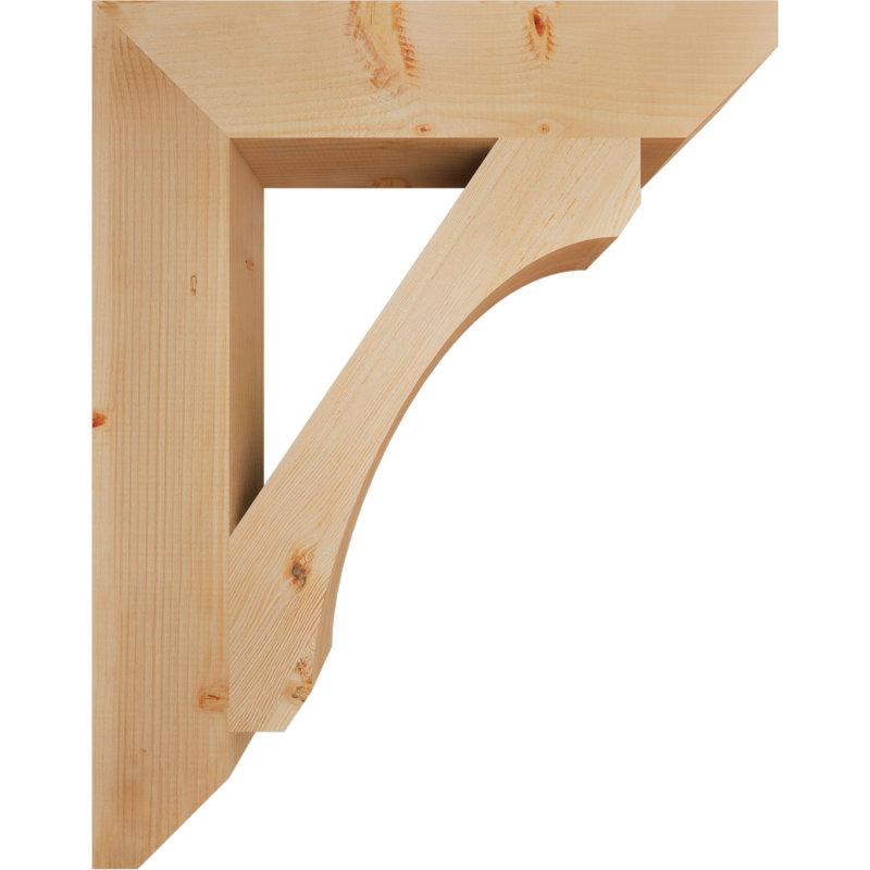 Support en bois / corbeau, H 38 po x l 5,5 po x P 30 po, Douglas (lisse)