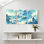 Paysage et nature, montagne mystique, nuages, temple, Warrior, ciel, réflexion, ensemble de 3 impressions sur toile