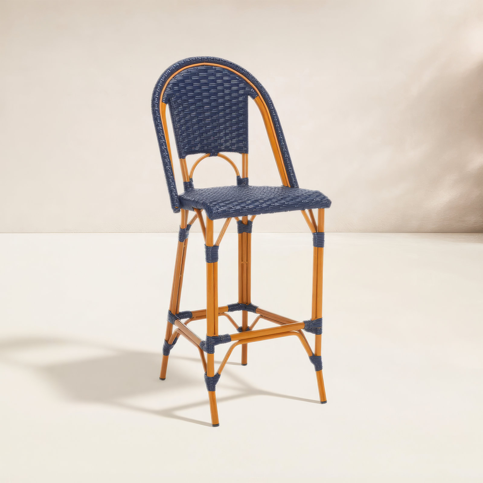 Kerta 46.5'' Outdoor Bar Stool, Navy