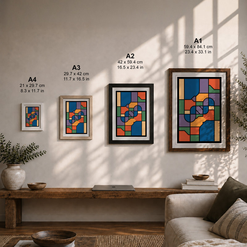 Blocks Geometric - Print, Unframed, A1 - 84.1 x 59.4 cm