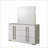 Bedroom Set Queen 4-Pc Contemporary White Wood with LED Headboard | Wood | Standard Beds