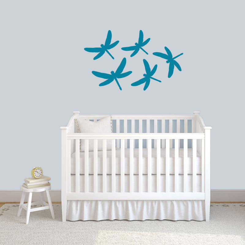 Insects Non-Wall Damaging Wall Decal, Teal