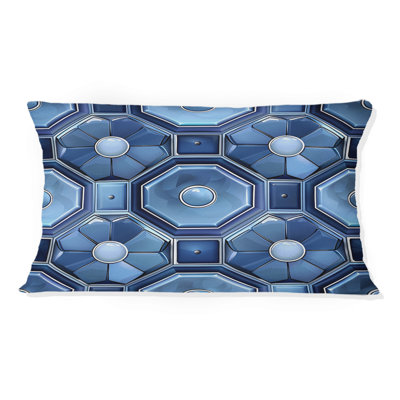 Coussin Blue Octagon Patten I - moderne