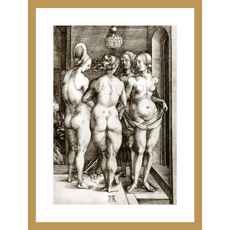 «The Witches» par Albrecht Dürer, impression giclée sur cadre, H 29,5 po x l 22,33 po