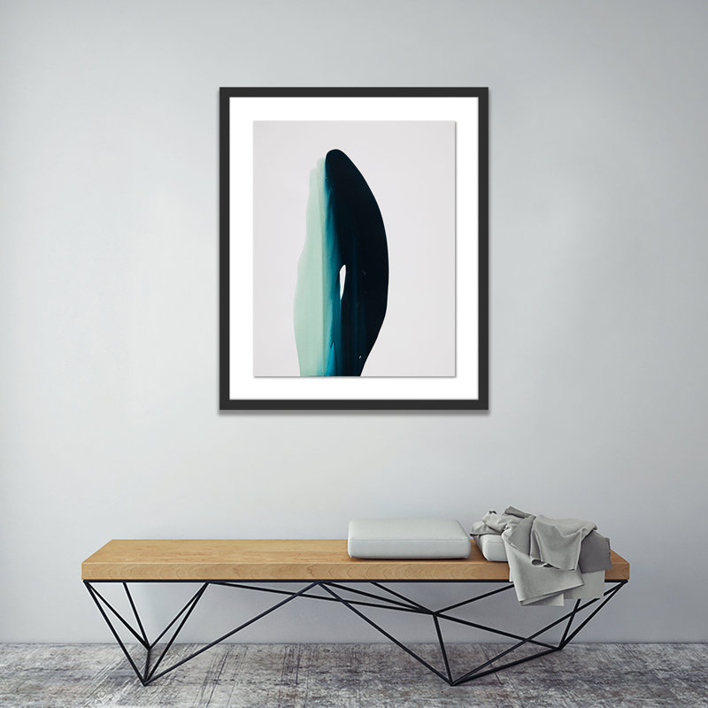Blue Abyss II Painting by Kim Whiteside, 40" H x 34" W x 2.5" D, Black