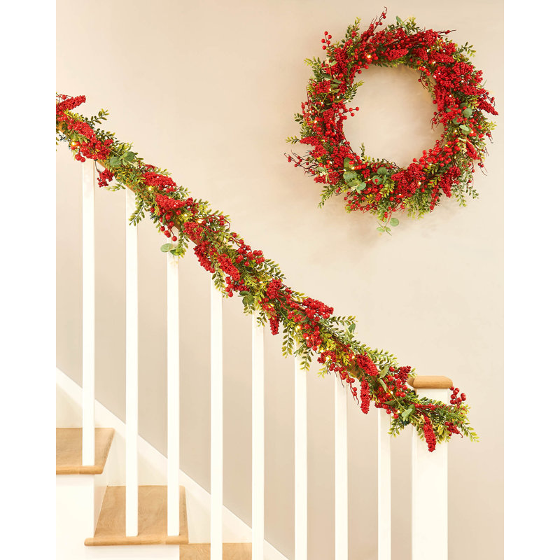 70cm Lighted Faux GARLAND with Lights