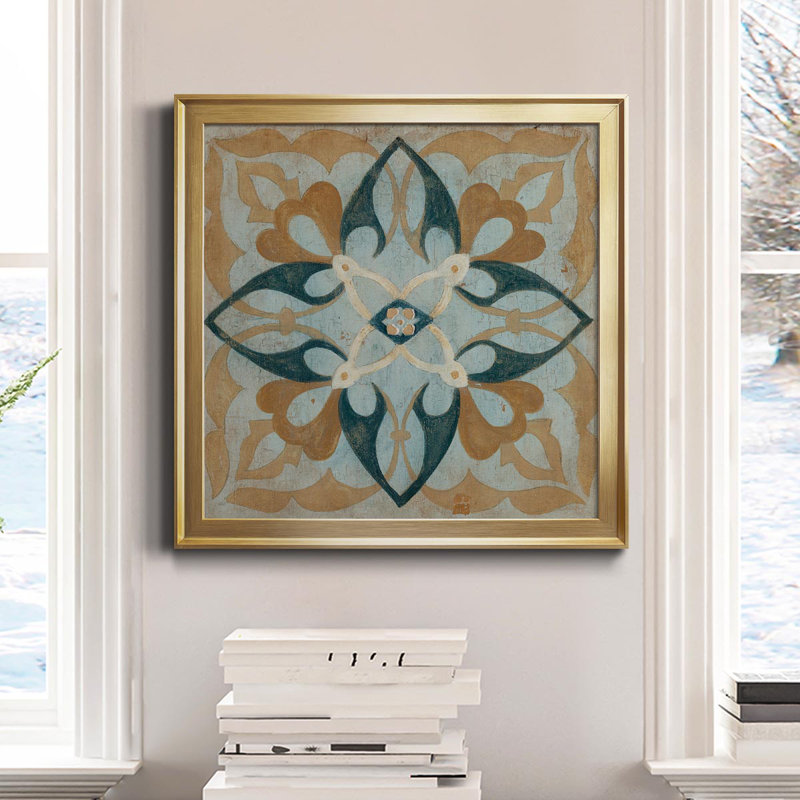 "Villa Umbra III", reproduction d'art sur toile, Or, H 30,5 po x l 30,5 po x P 1,5 po