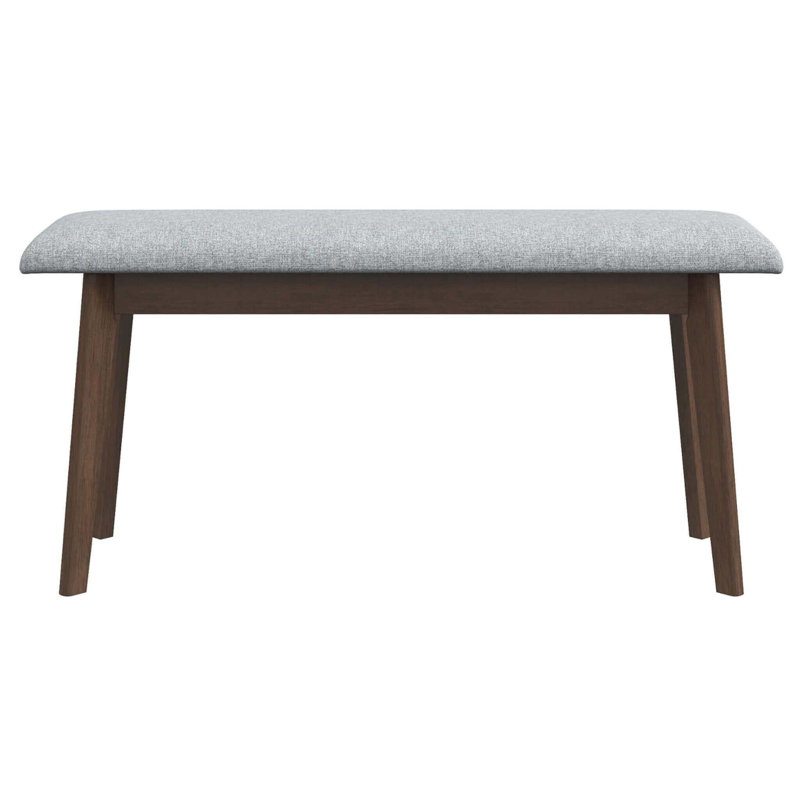 Polyester Blend Upholstered Bench, 18" x 47" W x 14" D