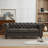 84.25'' Faux Leather Sofa With Rolled Arm-1787571593