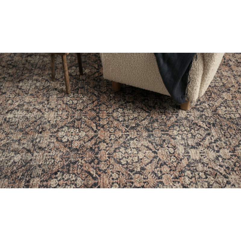 Georgie Ocean and Sand Synthetic Square Area Rug