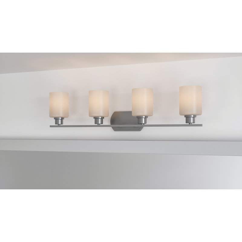 Éclairage pour salle de bain 4 lumières à intensité variable Gardiner, Nickel brossé