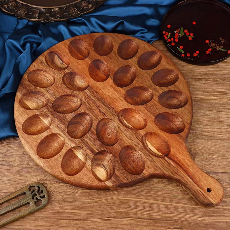 Plateau rond en bois