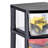 Clear Plastic 4 Drawer Home Storage Tower with Black Frame