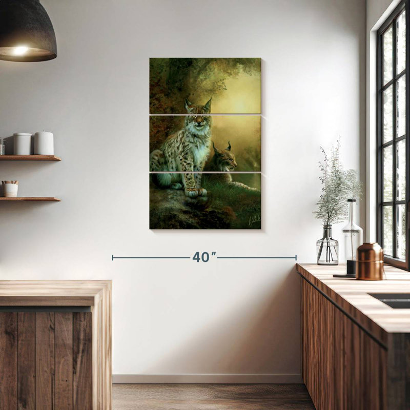 Brampt Two Lynxes, 38" H x 24" W